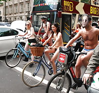 Asian Gurls at London Naked Bike Ride
