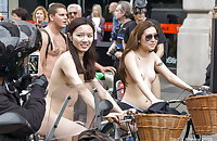 Asian Gurls at London Naked Bike Ride